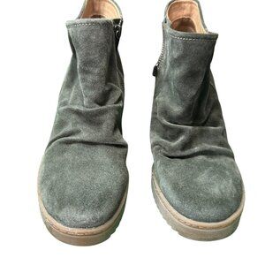 Söfft Suede Wedge Booties | Size 9 | Gray Side-Zip Ankle Boots NWT